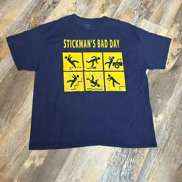 Stickman's Bad Day Lifestyle Classics Graphic T shirt Size 3XLT - Picture 4 of 5